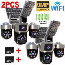 4K Solar Battery Powered Wireless WiFi Home Security Camera System Outdoor CCTV