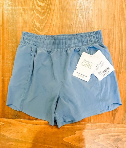 Athleta Girl 4 Shorts Size Youth L 12 Dusty Blue NEW with TAGS Free Shipping