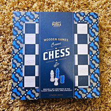 Professor Puzzle Wooden Classic Chess Set Blue/White/Black Ages 12-16 & Up