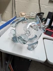 Vintage MCM Hand Blown Blenko Style Art Glass Figural Fish Shaped Bowl Sculpture