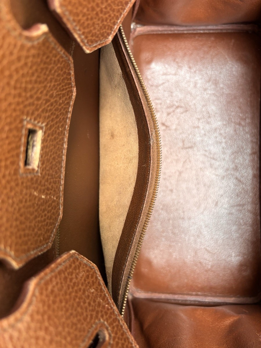 Authentic HERMES Birkin HAC Haut à Courroies 32 brown courchevel