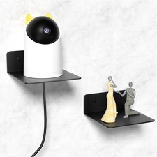 Small Floating Shelves for Wall, 5 Inch Metal Wall Shelves - Adhesive Install...