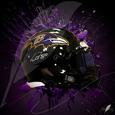 Lamar Jackson Ravens Helmet Canvas Art – The Crown Collection