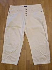 Vintage Damenhose 3/4 Bein Chino Weiß Charle...