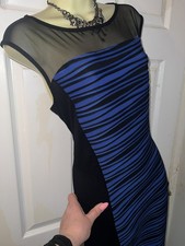 Ladies clothes Roman blue evening Dress Size 14 holiday evening 