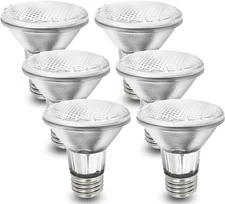 Par20 Bulbs, 6 Pcs 120V 50W Light 6 Count (Pack of 1), Warm White