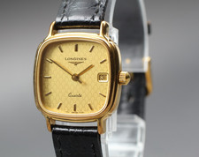 "N MINT" Vintage LONGINES 152 7099 Gold 22mm Square Qz Women's Watch From Japan