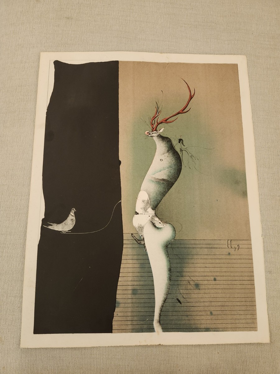 Paul Wunderlich lithograph published 1970 Aquarius Press. Song of