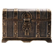 2X(Pirate Treasure Chest Decorative Treasure Chest Keepsake  Plastic Toy8242