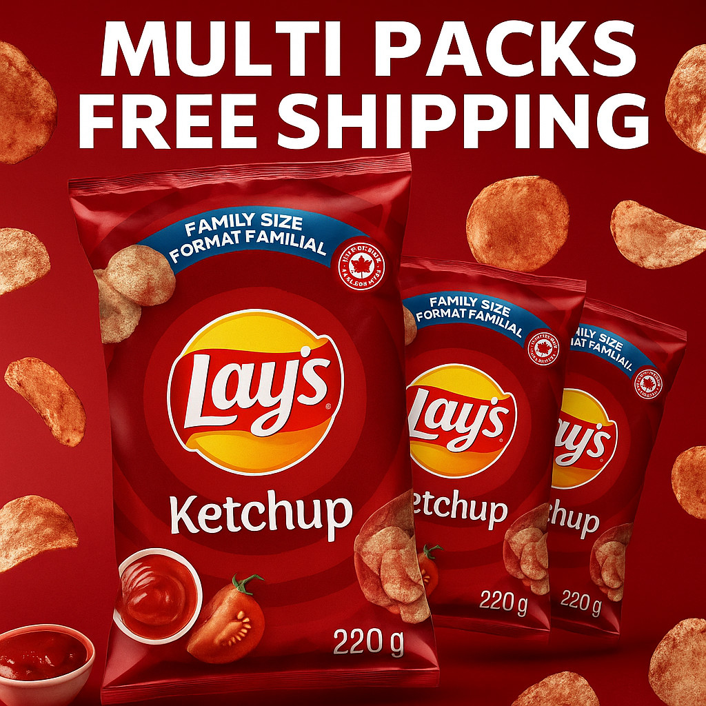 Lay’s Ketchup Chips 220 g - 2/4/8/16/24 bolsas envío gratuito - exclusivas canadienses