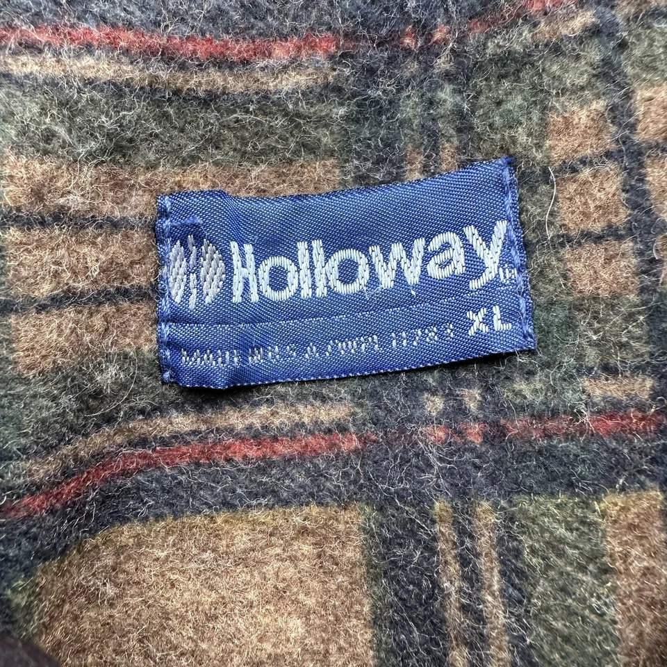 Chaqueta de Trabajo Vintage Holloway Riverton Carbón XL Lona Encerada Forrada a Cuadros EE. UU. Foto 3 de 4