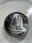 1957 Canada 10 Cents Proof Like Graded MS 66 by ANACS