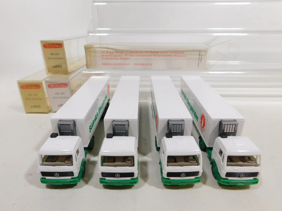 4x wiking H0 1:87 24 543 Cool - Trailer / Sz MB Latte Sud S.G Mint + Box # - Immagine 4 di 4