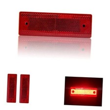 Reflector 150X50mm Self Adhesive Rectangle Safety Waterproof Model B / 2pcs Red