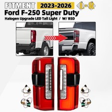 For 2023-2026 Ford F-250 Super Duty Halogen Upgrade LED Tail Light W/ BSD Pair