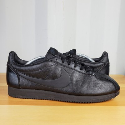 *RAR* UK 11 - Nike Cortez Triple Black Leder Herren Sneaker Schuhe 749571 002