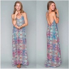 Show Me Your Mumu Erlyn Maxi Dress Great Barrier Reef Print Small