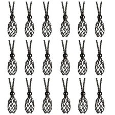 18 PCS Crystal Cage Necklace Holder Necklace Cord Empty Stone Holder Hand-Woven