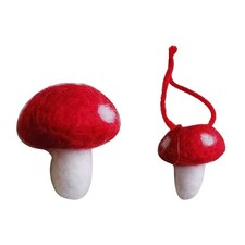 5 Pieces Mushroom Pendant Ornament Festive for Creative Gift Home Party Dec