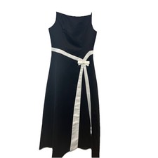 JESSICA McCLINTOCK GIRLS Size 16 BLACK WHITE LONG SPECIAL OCCASION DRESS