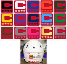 RED Dual Color Captain C Vinyl Football Helmet Decal Award Jersey Patch Style