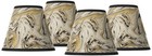Set of 4 Empire Lamp Shades Venetian Marble Small 3x6x5 Candelabra Clip-On Harp