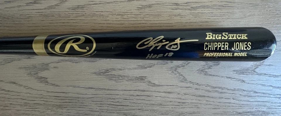 Chipper Jones Signed Rawlings Big Stick Bat w/HOF 18 Inscription & JSA COA - Image 2 of 4