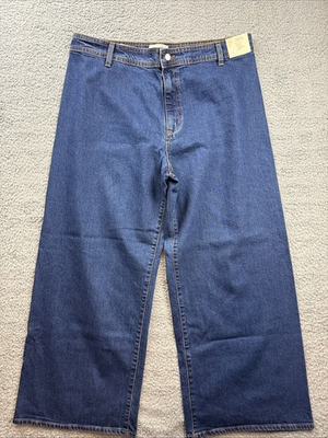 #ad Universal Thread Jeans Womens 16 Blue High Rise Sailor Wide Leg Relaxed Denim $17.99