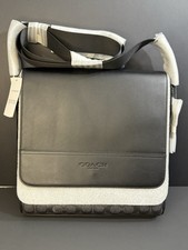 NWT Coach Men Houston Map Bag In Signature Leather 4006