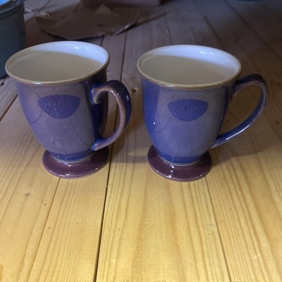 Denby Storm Tassen mit Fuß x 2 Sekunden