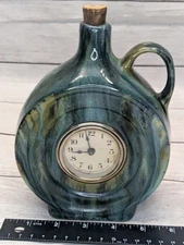  Antique Lux  Clock McCoy Green  Pottery Jug