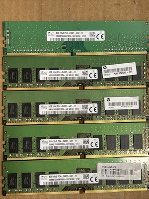 QTY of 5 | 8GB PC4-2400T-UA1-11 RAM - SK Hynix