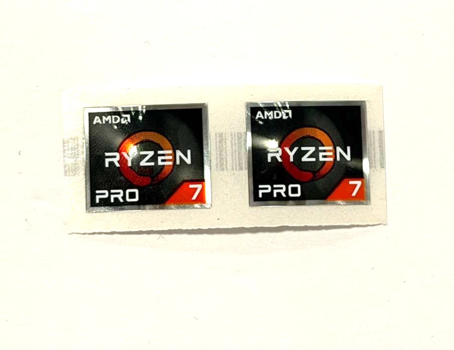 2 x AMD RYZEN Pro 7 Sticker Label Decal 19mm x 16mm | eBay