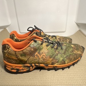 Realtree Cobra Hunting Shoes Real Tree Camo Orange Green Brown Black Size 11M