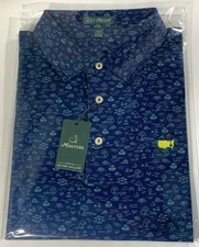 2025 Masters Peter Millar Polo golf Shirt 2X Blue performance tech new