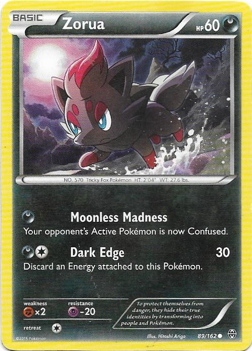 Zorua 89/162 Common BREAKthrough Pokemon Near Mint