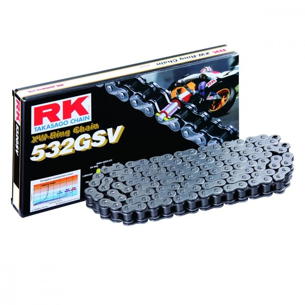 RK Xw-Ring Kette 532GSV/122 Kette Offen Mit Nietschloss Antriebskette-image