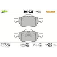 Valeo 301026 Bremsbelagsatz FüR Renault Skoda Seat VW Bremse BremsbeläGe