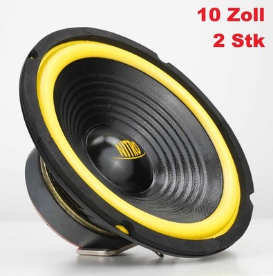 Nitro B10LC 10 Zoll Subwooferchassis mit 250 Watt auf 4 Ohm | 2er Set