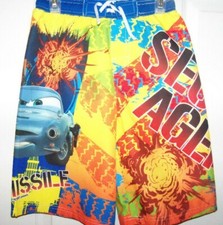 Disney Cars Special Agent Board Shorts Swim Suit Trunks Shorts Boys Size 8 NWT