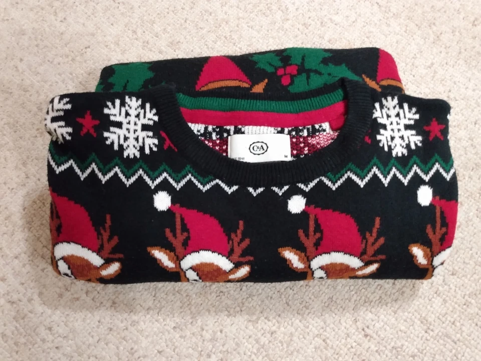 festlicher Pullover Weihnachten von C&A für Herren Jungen Gr. M - Bild 4 von 4