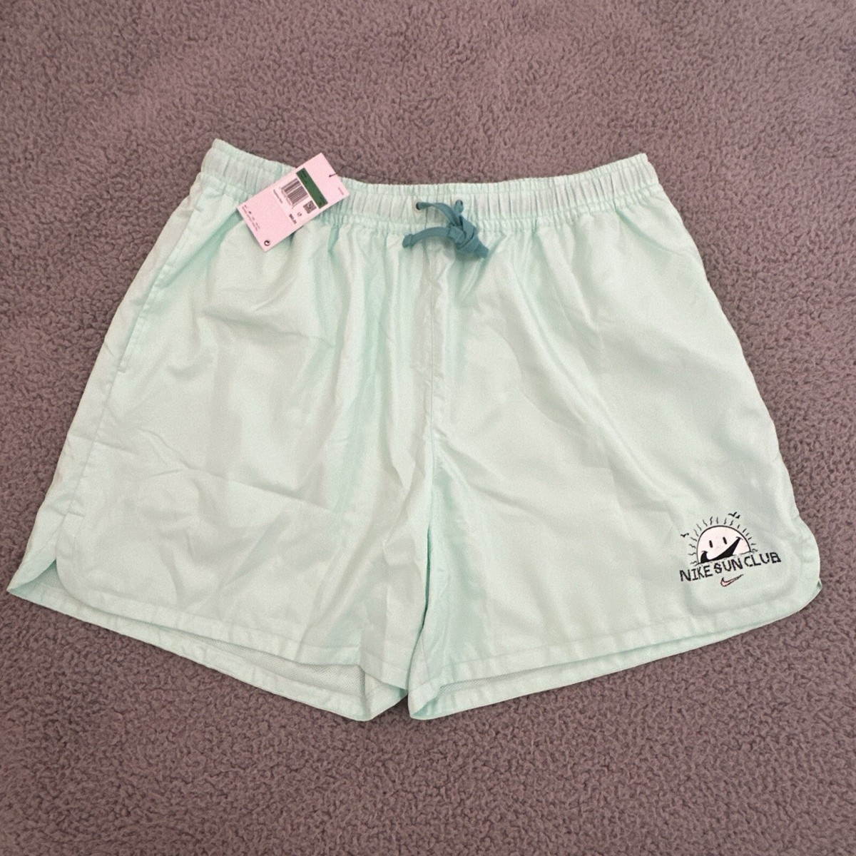 Nike Sun Club Shorts Mens Sz XL Sportswear Woven Flow Mint Foam