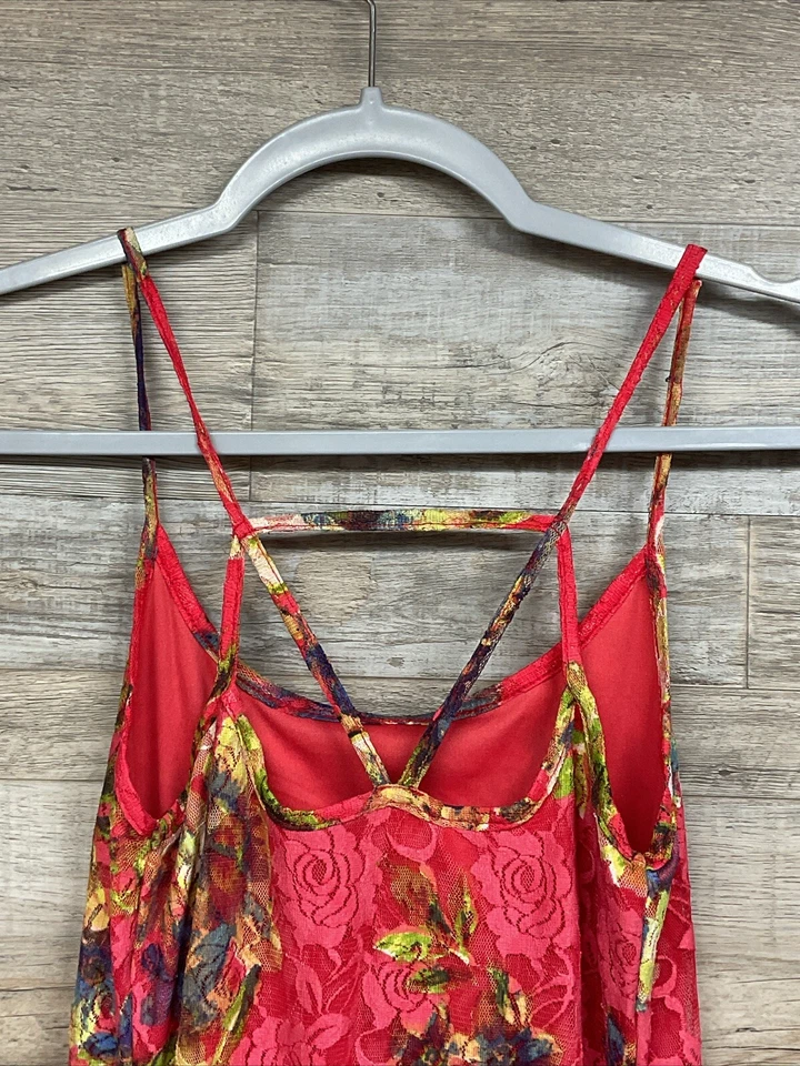 Maxi Vestido Fairycore Femenino Romántico Encaje Rosa Correa de Espagueti Talla S Caprichoso Foto 4 de 4