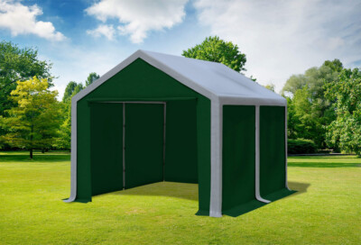 Partyzelt 3x4m Grau Grün PVC Festzelt Pavillon wasserdicht Profi Modular Event