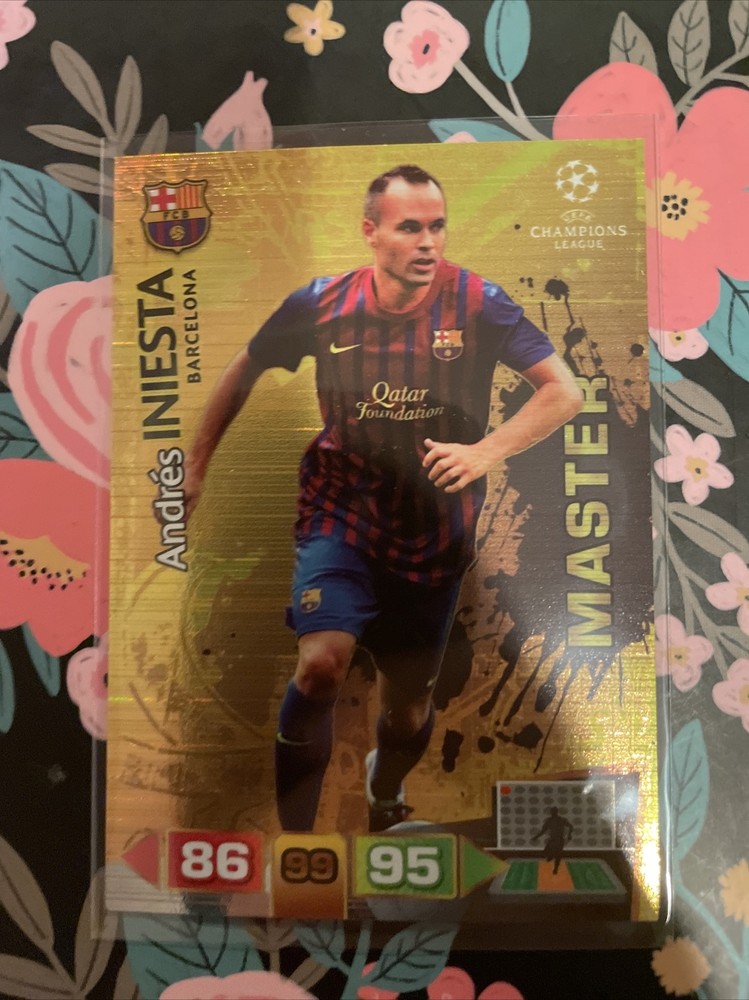 2011-12 Panini Adrenalyn XL UEFA Champions League Andres Iniesta Masters Card  