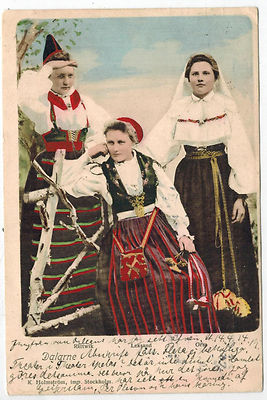 Swedish Women in National Wear from Dalarna Region, Sweden, 1900s | eBay