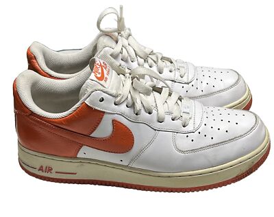 Nike Air Force 1 Low White Team Orange Size 10.5 Sneakers 315122