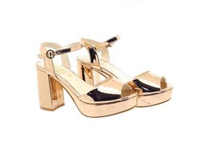rose gold block heel shoes