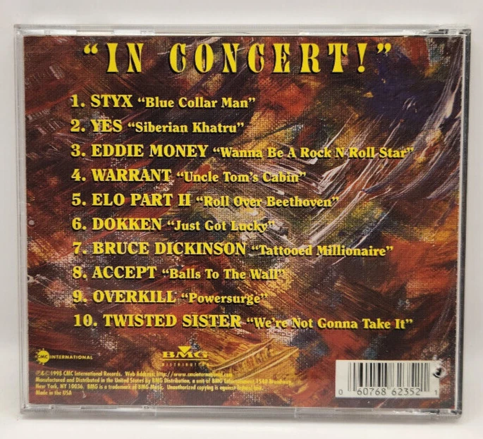 Hard Hair Rock In Concert Various Artists Recording Rock Music CD 1998 USED Foto 2 de 2