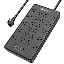 HITRENDS Power Strip with USB C, Surge Protector Power Strip with 22 Outlet &...
